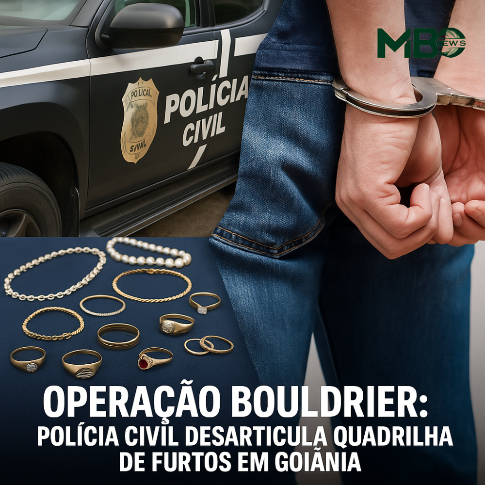 Operação Bouldrier: Polícia Civil desarticula quadrilha especializada em furtos a joalherias e casas de luxo em Goiânia