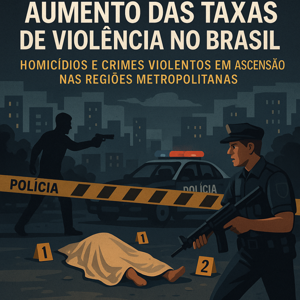 Aumento das Taxas de Violência no Brasil: Homicídios e Crimes Violentos em Ascensão nas Regiões Metropolitanas