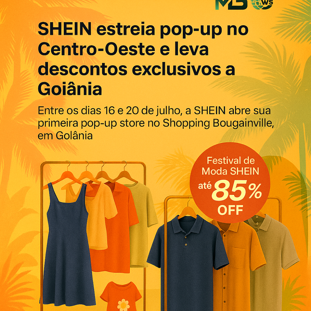SHEIN estreia pop‑up no Centro‑Oeste e leva o descontos exclusivos a Goiânia ?